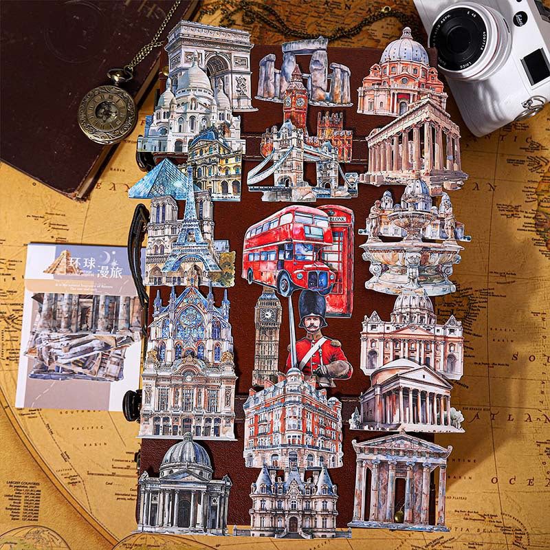 Journal Hard card sticker packs (Travel Theme)