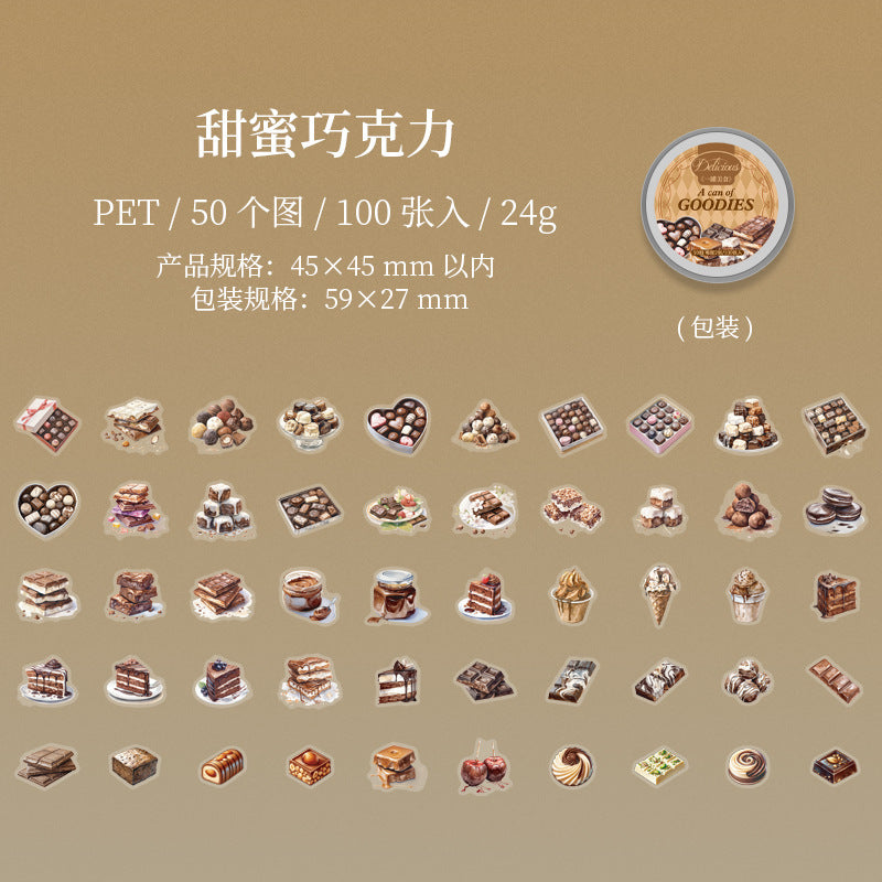 Journal sticker packs (Food Theme) 100pcs/box