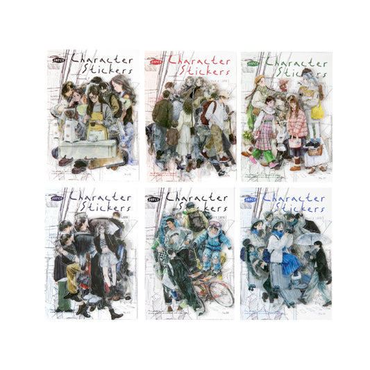 Journal PET sticker packs (Character) 30pcs/pack