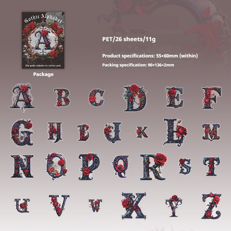 Journal sticker packs (26 English letters）