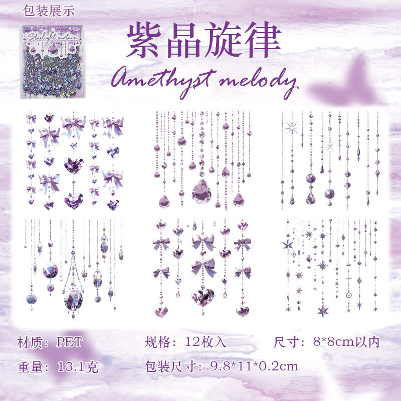 Journal PET sticker packs （Gem Theme）