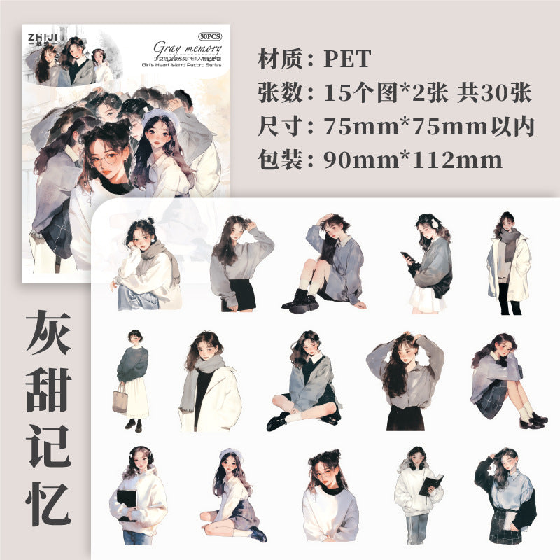Journal sticker packs (Character) 30pcs/pack