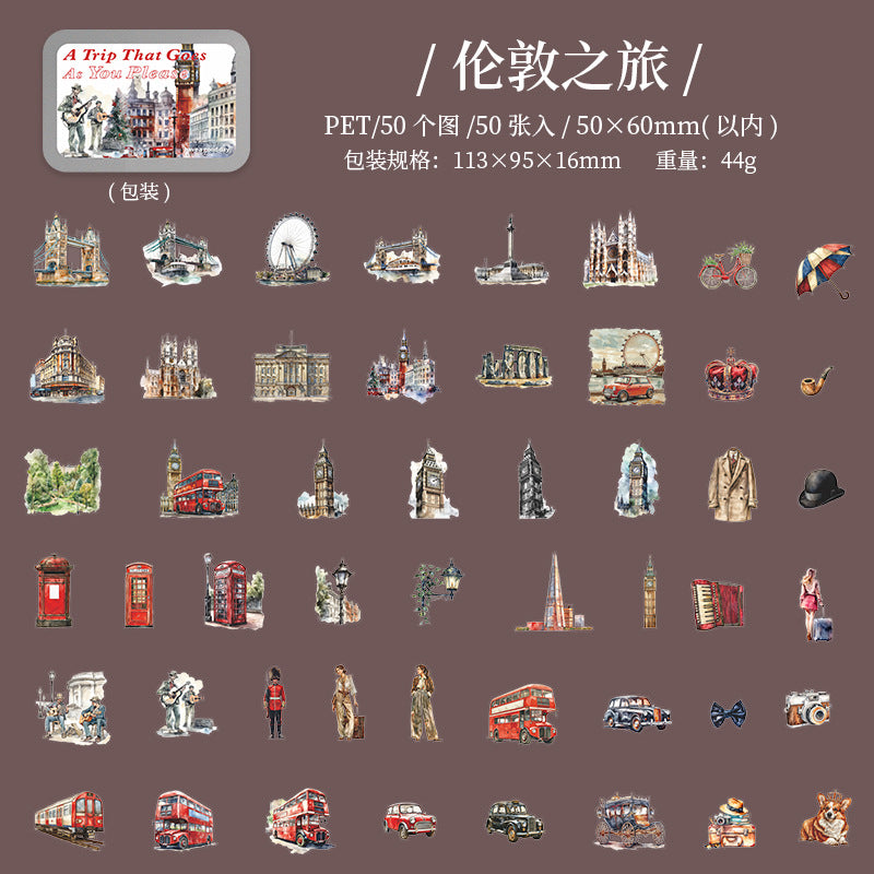 Journal sticker packs (Travel)