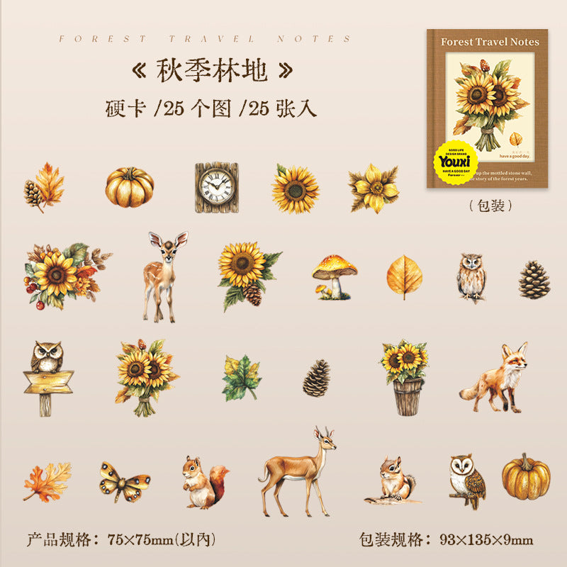 Journal hard card sticker packs