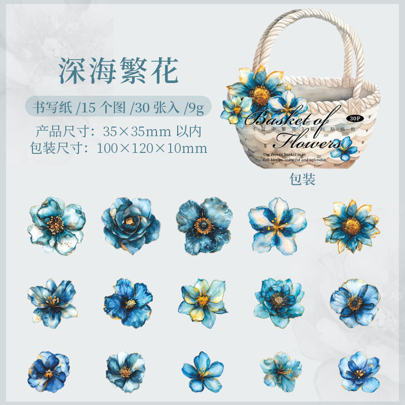 Journal hard card sticker packs (flower)