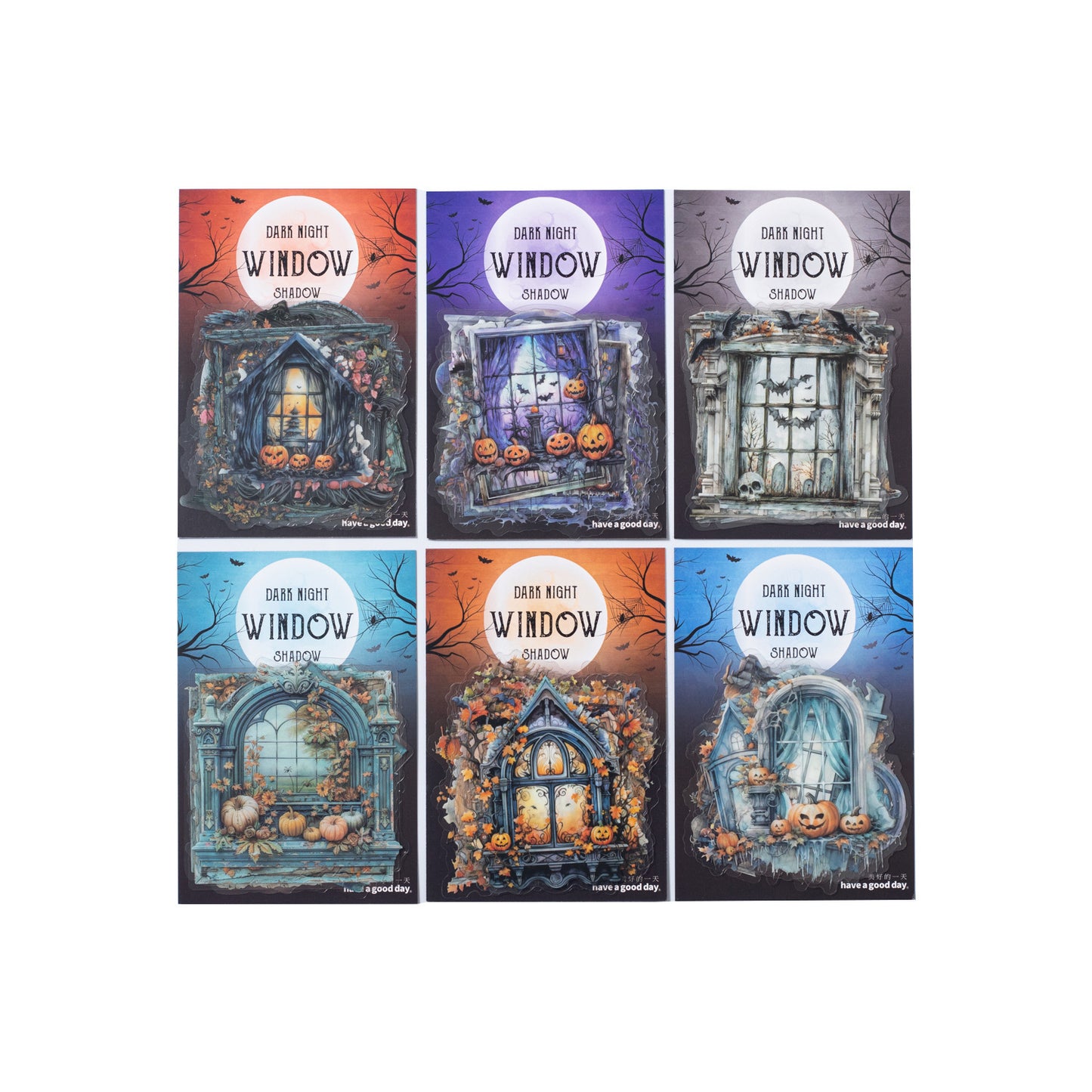 Journal PET sticker packs (Gothic windows)