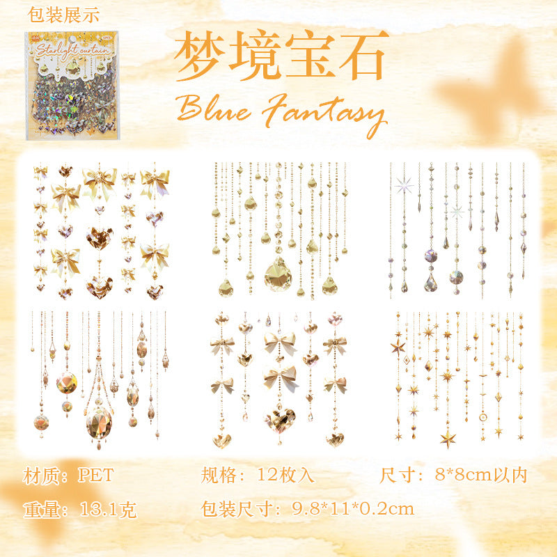 Journal PET sticker packs （Gem Theme）