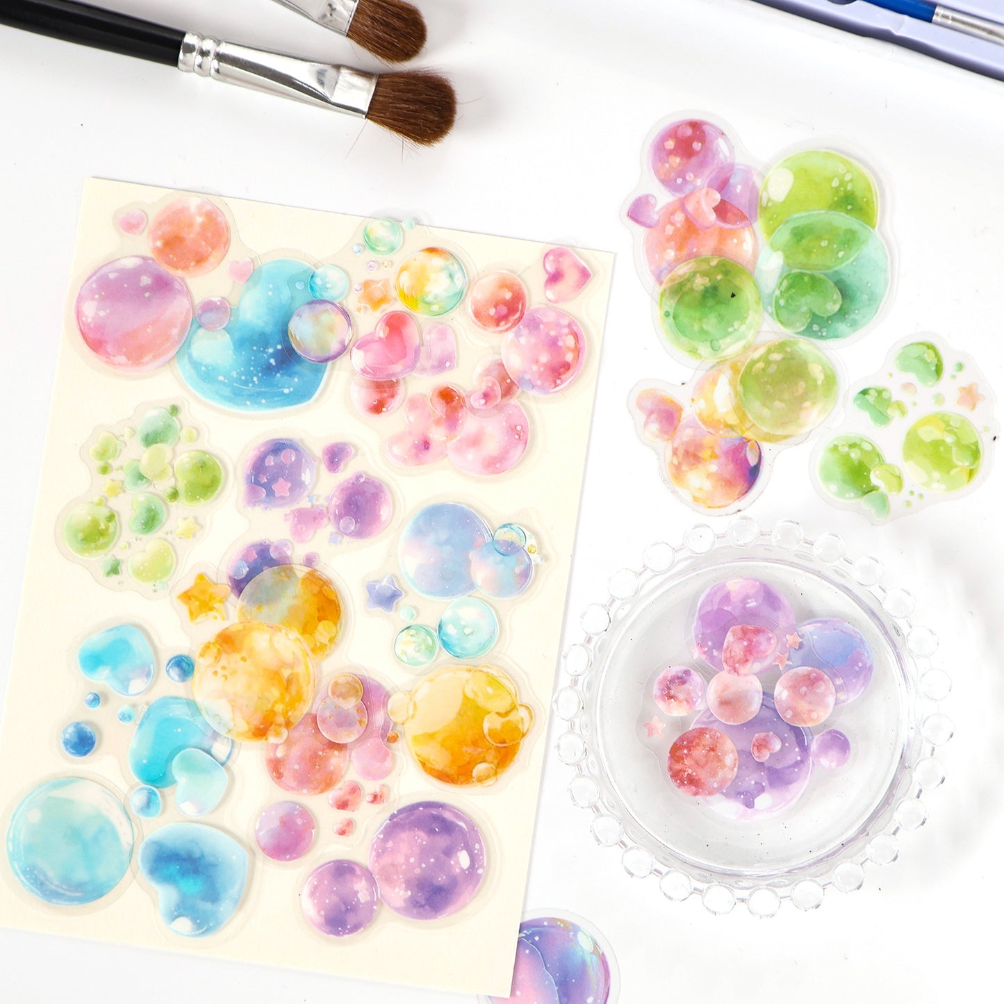 Journal PET sticker packs (Bubbles)
