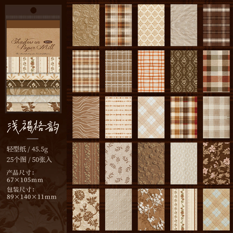 Journal paper pack (6.7cm*10.5cm) 50 sheets/pack