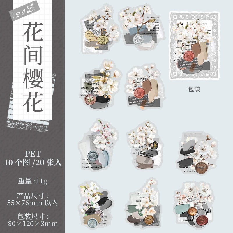 Journal sticker packs (Watercolor flowers)