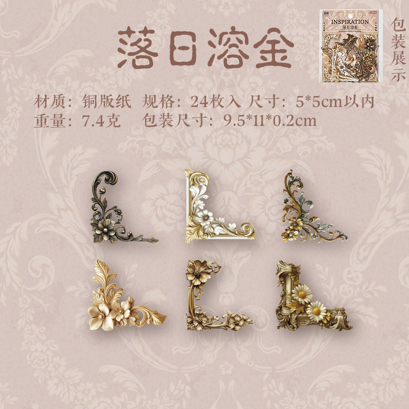 Retro Corner Sticker packs (24pcs/pack)