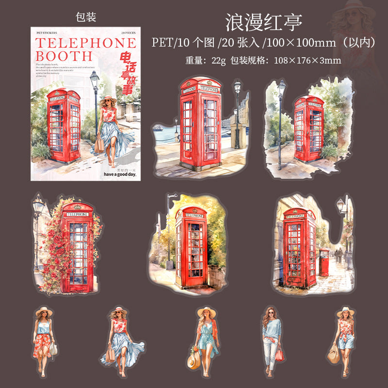 Journal sticker packs (Phone Booth Story)