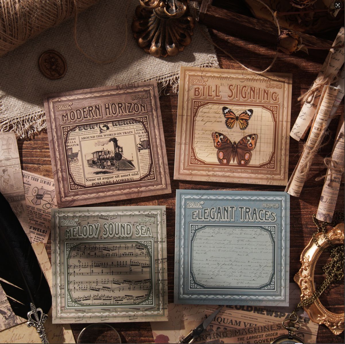 Retro journal paper packs