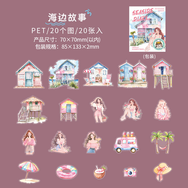 Journal PET sticker packs (Seaside)
