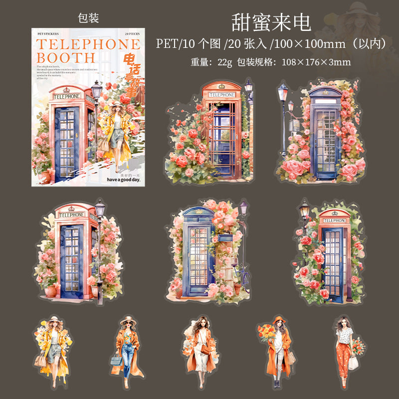 Journal sticker packs (Phone Booth Story)