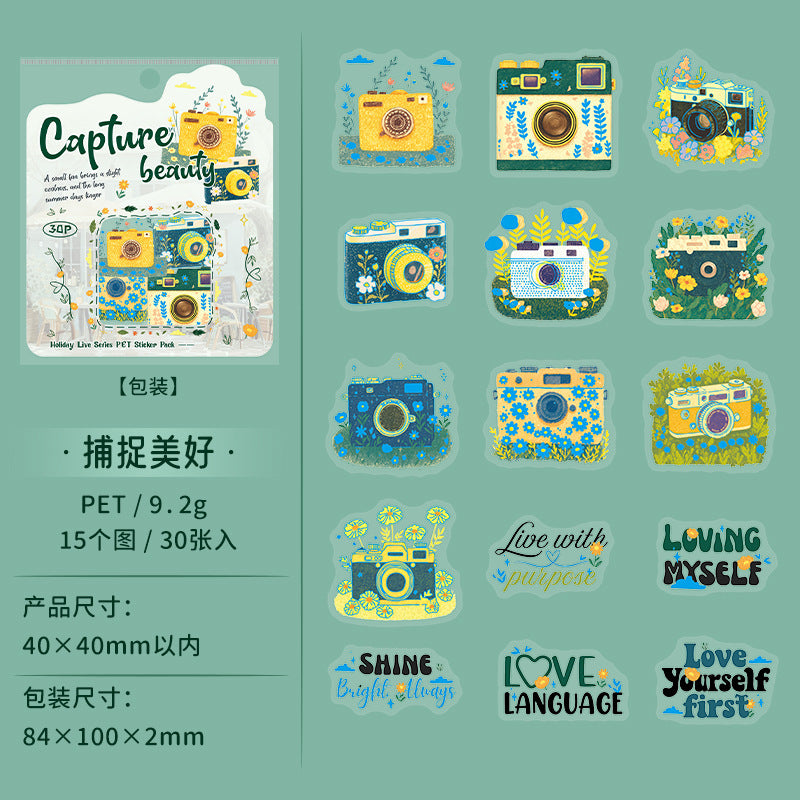 Journal PET sticker packs (Character life scene) 30pcs/pack