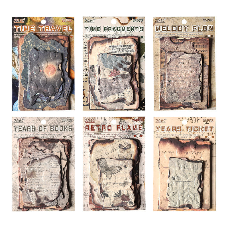 Journal retro paper packs (Embers Series)