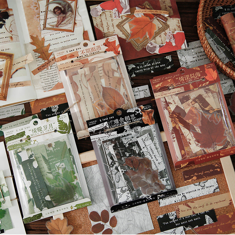 Retro journal material packs