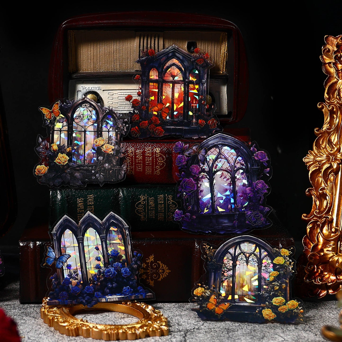 Journal sticker packs (Rose window) 10 pcs/pack