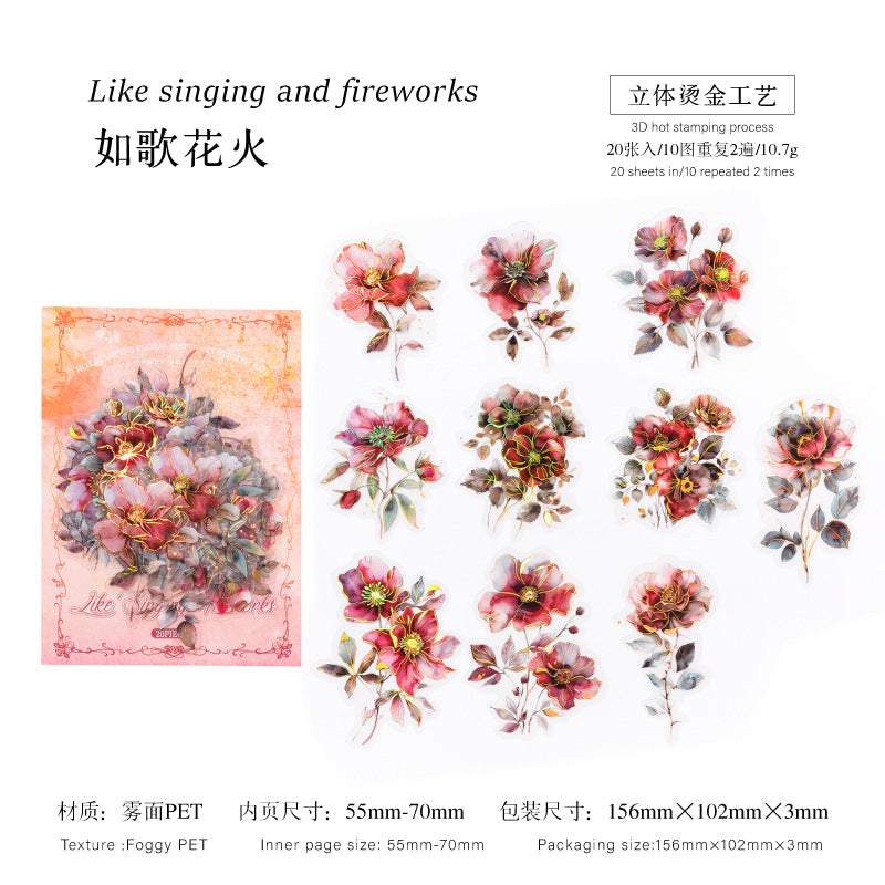 Journal PET sticker packs (Flower)