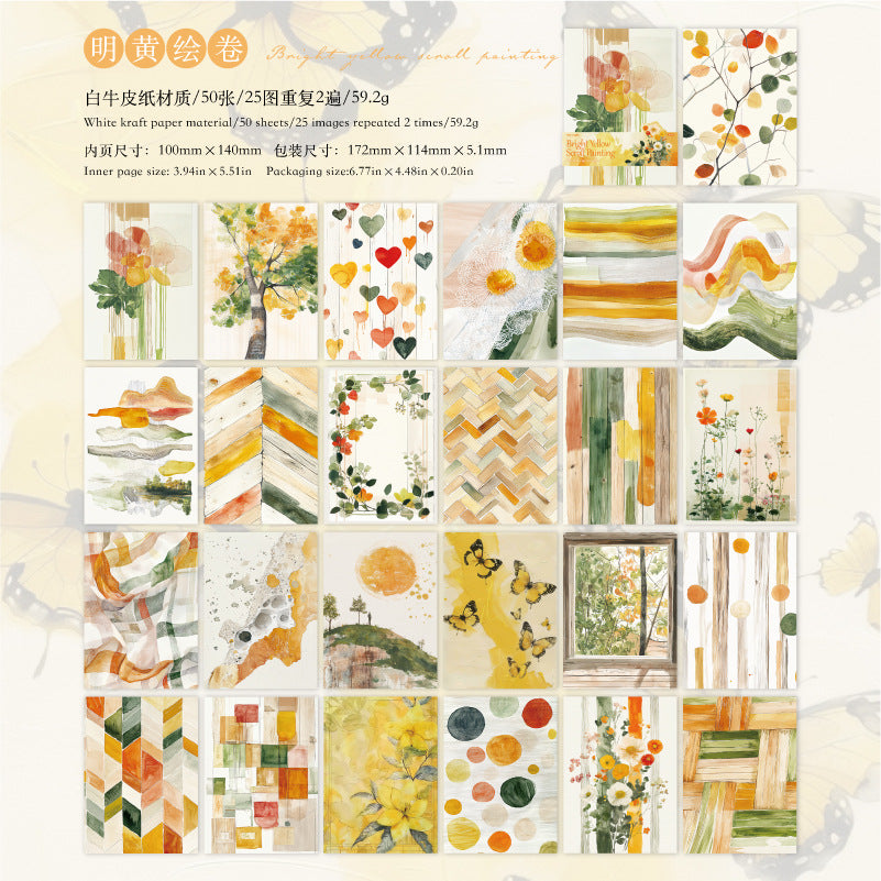 Journal retro watercolor paper packs