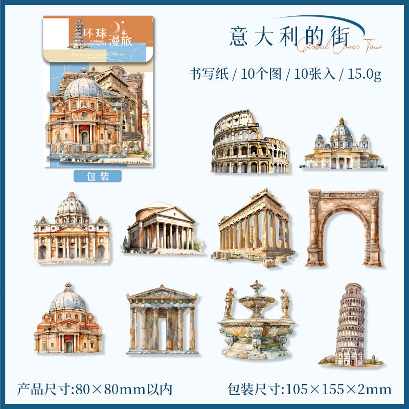 Journal Hard card sticker packs (Travel Theme)