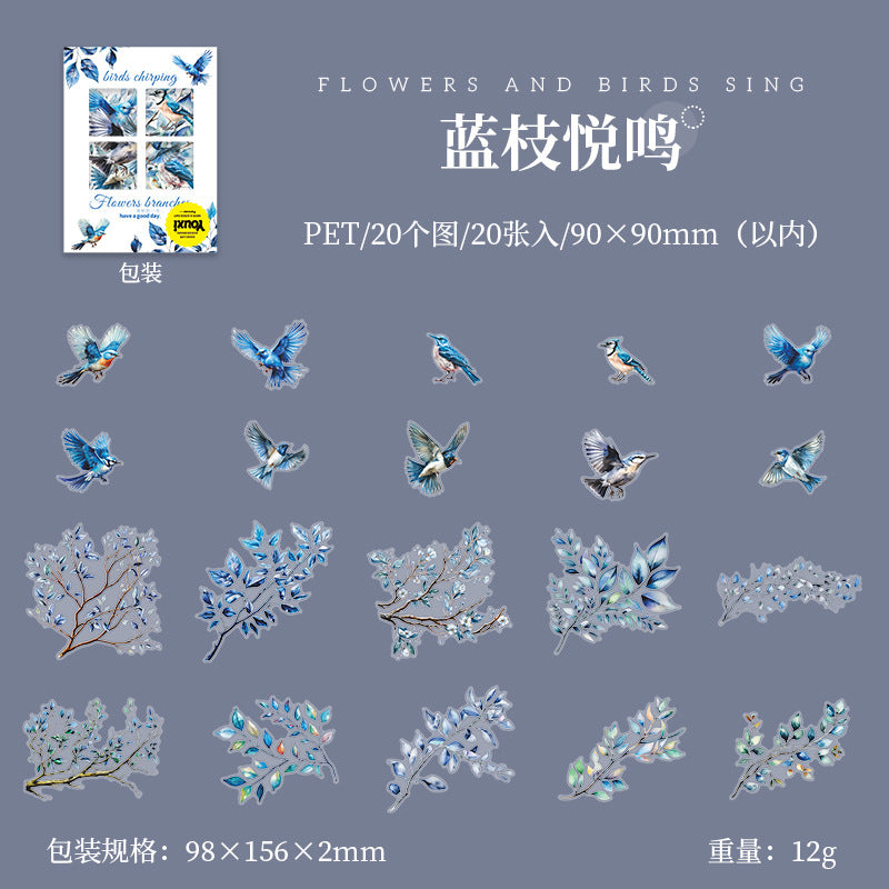 Journal sticker packs (Flowers and birdsong)