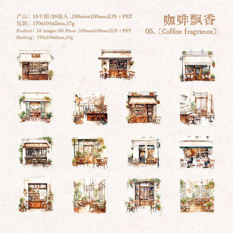 Journal sticker packs (Coffee)