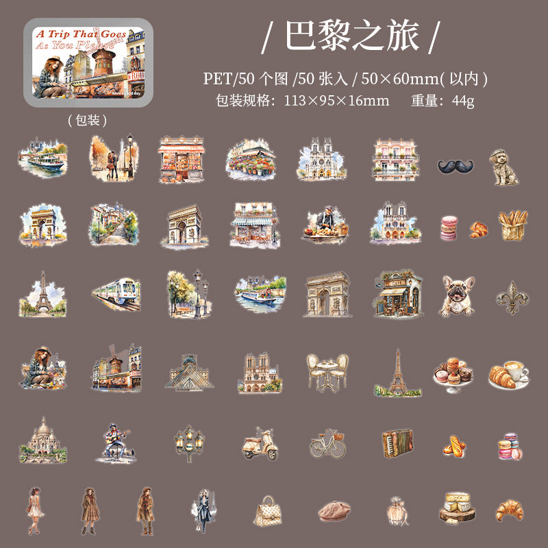 Journal sticker packs (Travel)