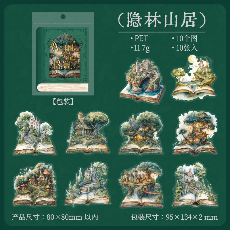 Journal sticker packs (The world of books)