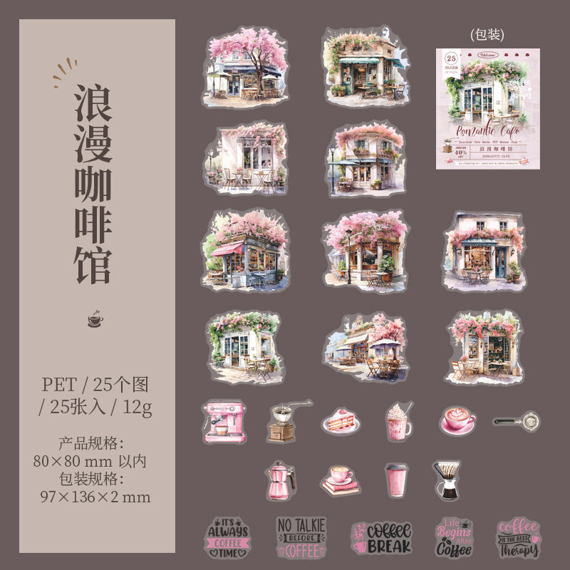 Journal sticker packs (Coffee) 25pcs/pack