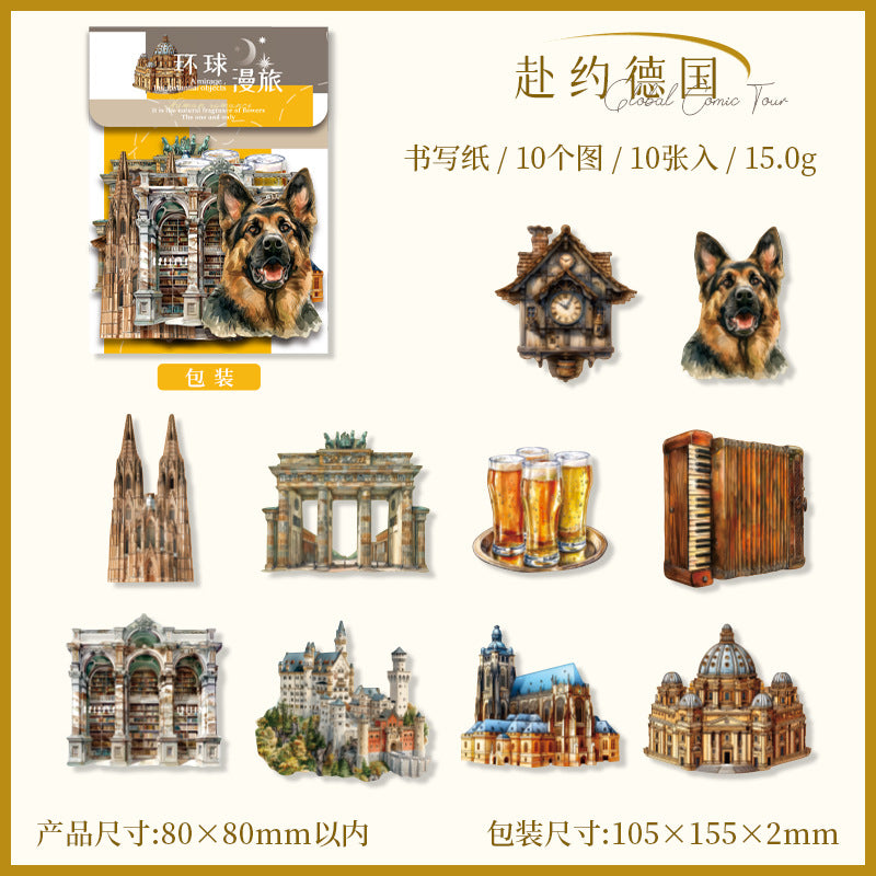 Journal Hard card sticker packs (Travel Theme)