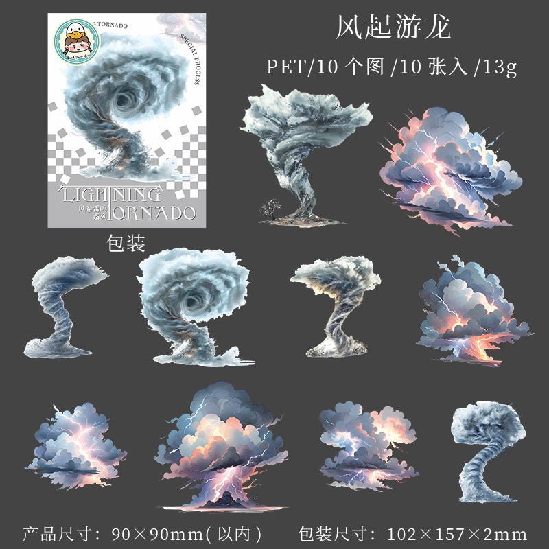 Journal sticker packs (Lightning Tornado)