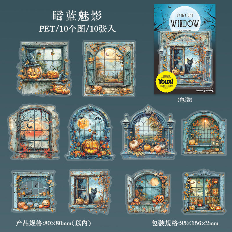 Journal PET sticker packs (Gothic windows)