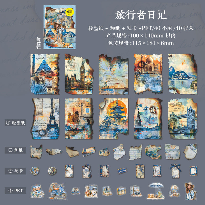 Journal retro material packs