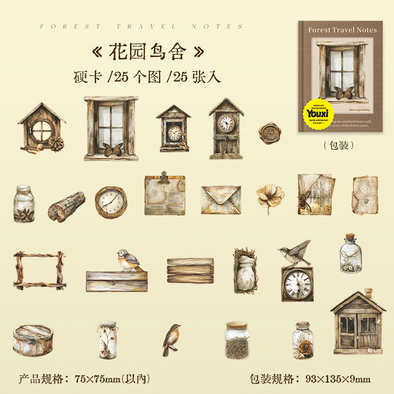 Journal hard card sticker packs