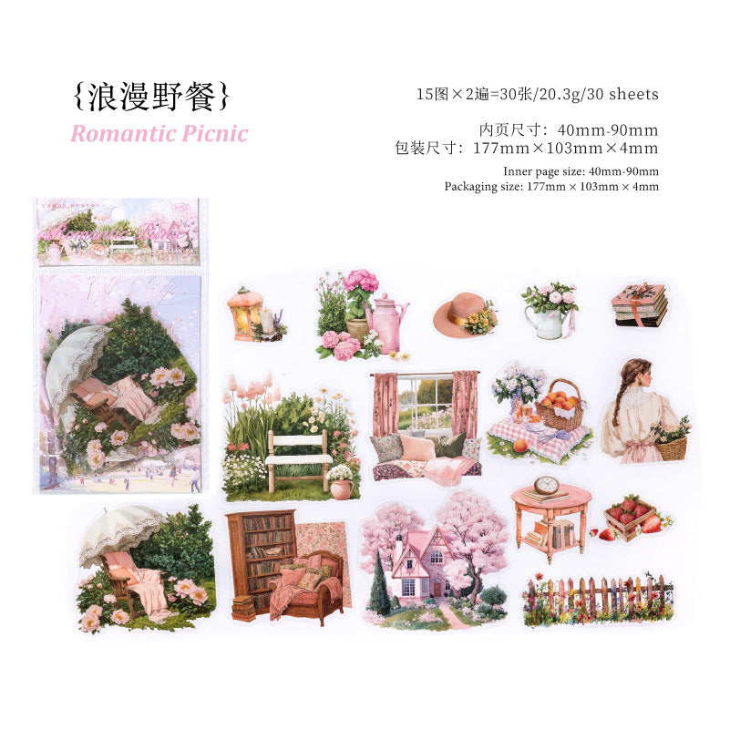 Journal sticker packs (Field life landscape)