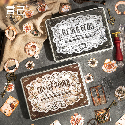 Retro journal material packs (158 pcs/pack)