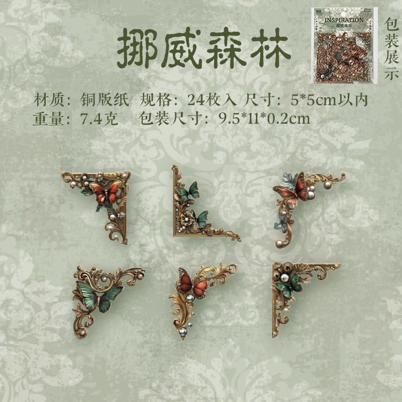 Retro Corner Sticker packs (24pcs/pack)