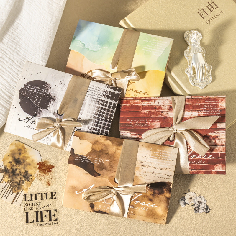 Journal material packs (16 sheets of papers+32pcs of stickers)