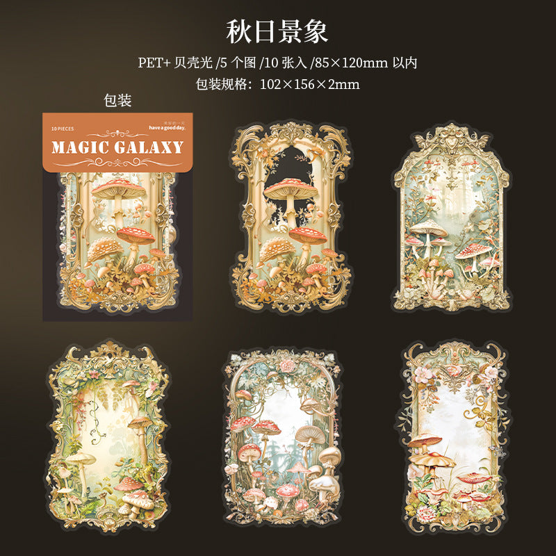 Journal shell light PET sticker packs (Sea theme)