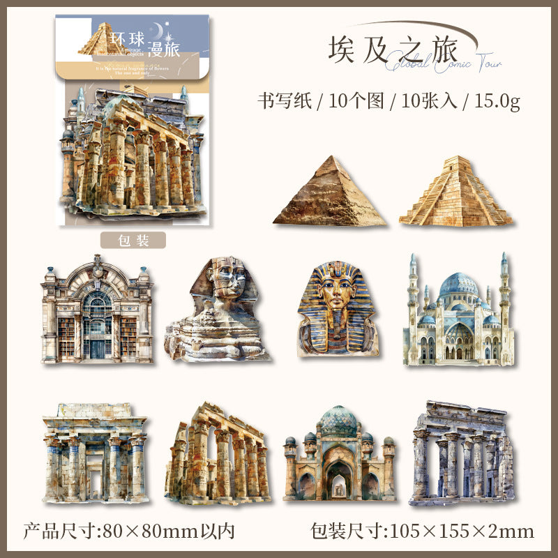 Journal Hard card sticker packs (Travel Theme)