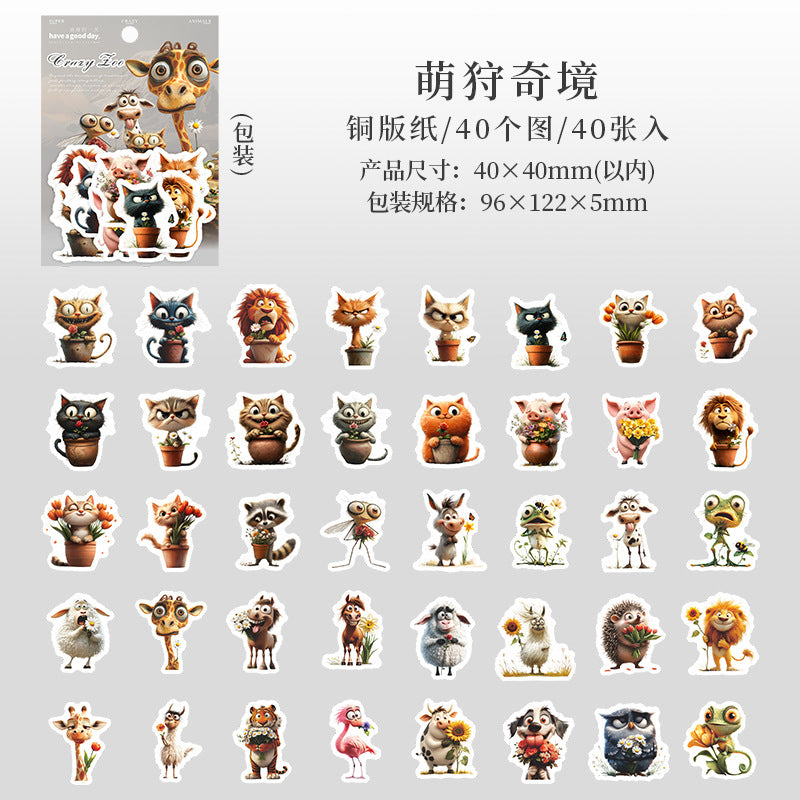 Journal sticker packs (Animal) 40pcs/pack