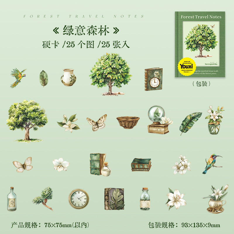 Journal hard card sticker packs