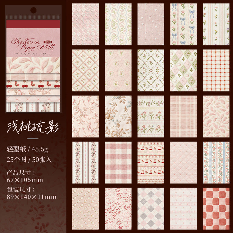 Journal paper pack (6.7cm*10.5cm) 50 sheets/pack