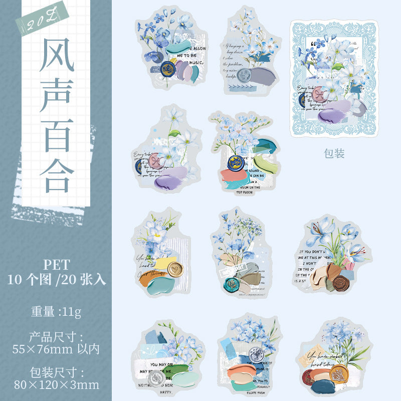 Journal sticker packs (Watercolor flowers)