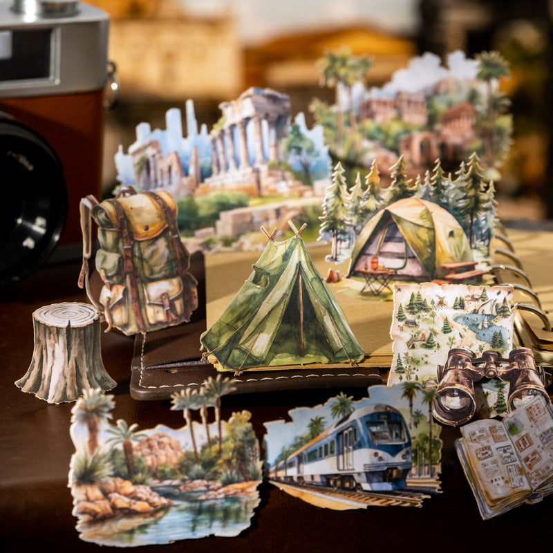 Journal hard card sticker packs (Travel)