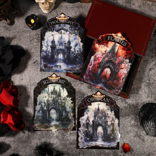 Journal PET sticker packs (Dark Gothic) 10pcs/pack