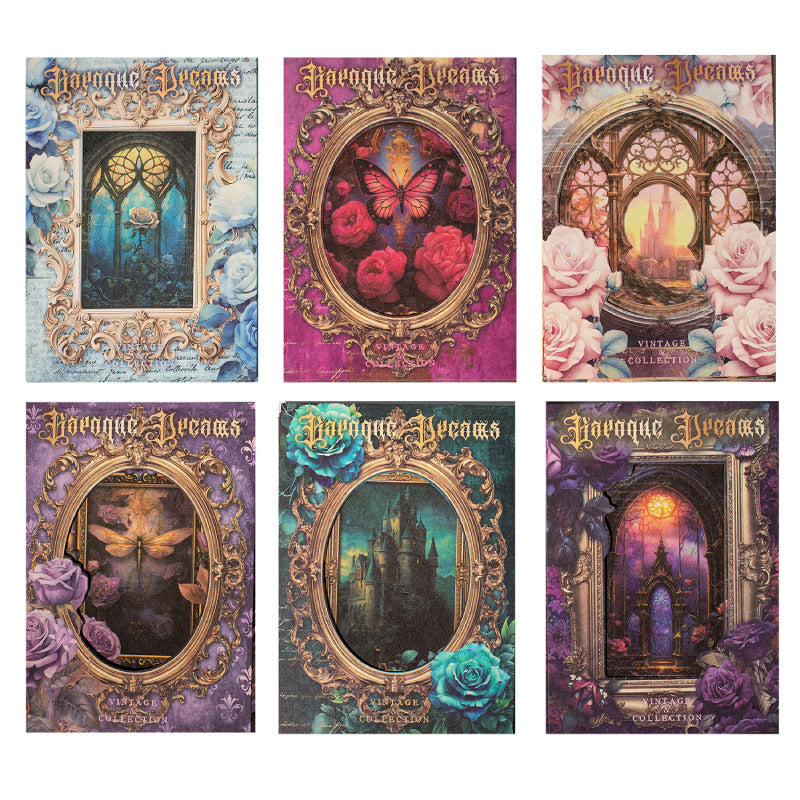 Retro journal paper packs (32 sheets/pack)