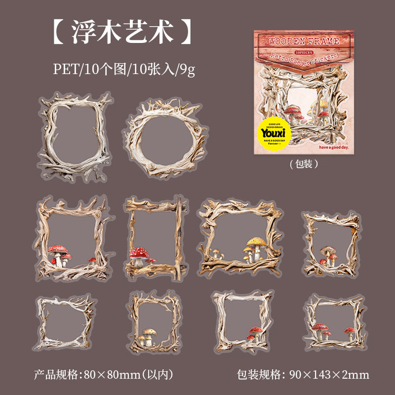 Journal sticker packs (Forest wooden frame)